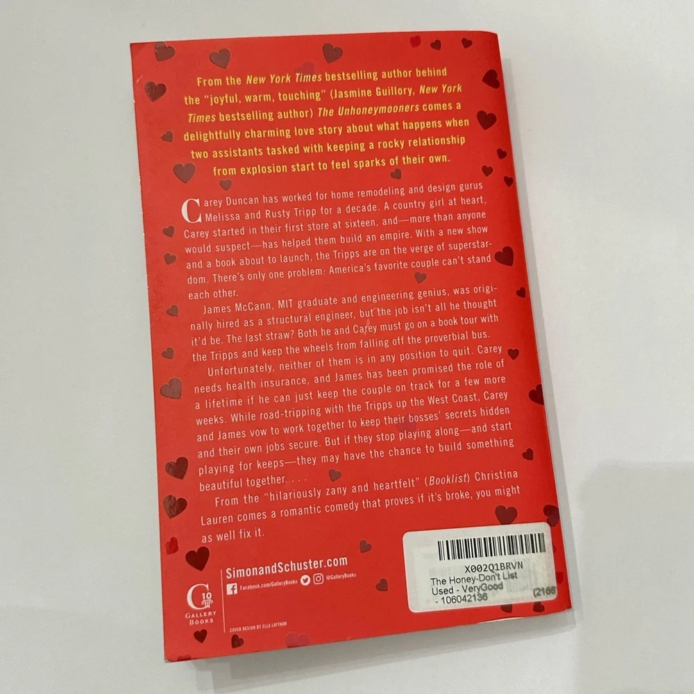 The Honey-Don’t List by Christina Lauren Paperback Book Adult Fiction Romance